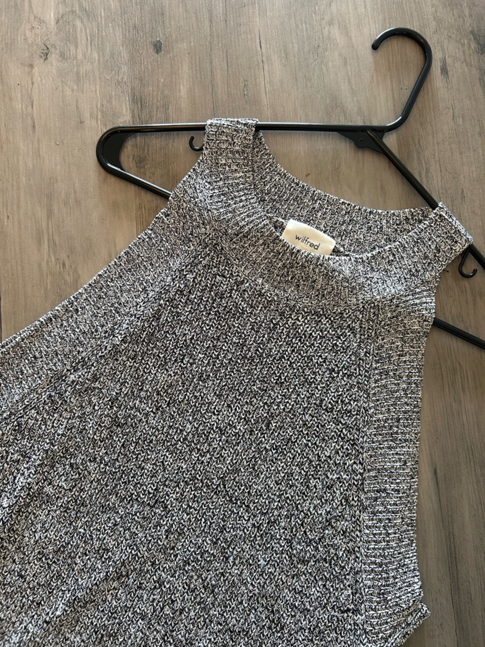 Wilfred Sweater Womens S Black Crew Neck Sleeveless Office Ladies Preppy Casual